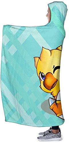 HGGZJUA Mantas Final Fantasy Mog Y Chocobo Manta Mullida para Todas Las Estaciones Ligera Y Suave Cómoda Decoración del Hogar Manta Cama Sofá Silla Sofá Adecuado para Adultos Y Niños-50X40 Inch