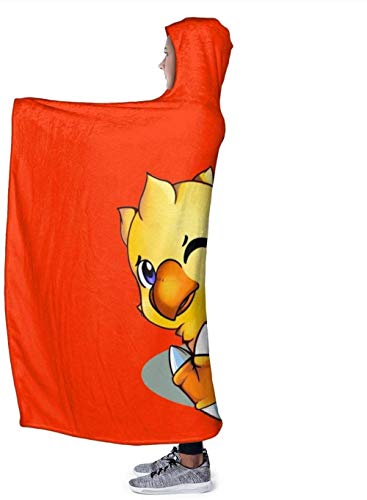 HGGZJUA Mantas Final Fantasy Mog Y Chocobo Manta Mullida para Todas Las Estaciones Ligera Y Suave Cómoda Decoración del Hogar Manta Cama Sofá Silla Sofá Adecuado para Adultos Y Niños-50X40 Inch