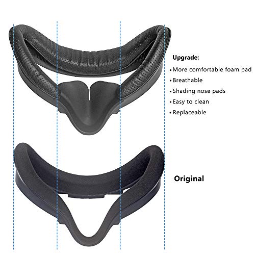 HIJIAO Accesorios de actualización para Oculue Quest 2, incluyendo soporte de interfaz facial VR y almohadilla de espuma de piel sintética para Oculus Quest 2