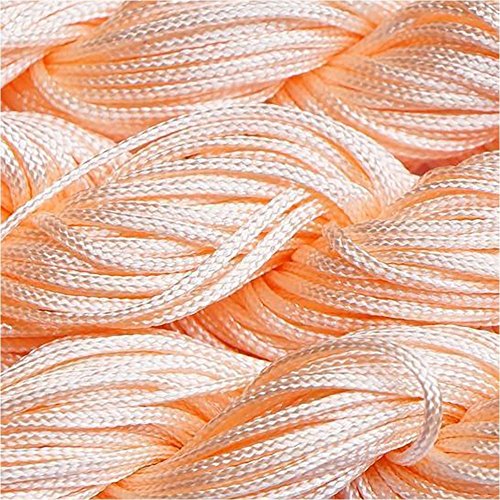 Hilo de nailon, 30 m-Cable para joyas, 1 mm para Shamballa tibétain pulsera de perlas, color naranja