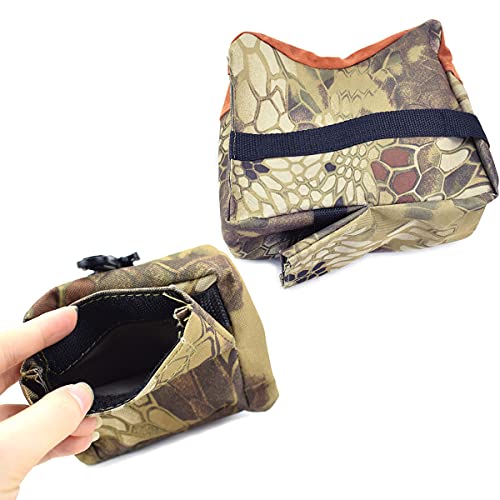 HIMAPETTR Portátil Soportes para Armas Resto Bolsa, Tactics Sacos de Arena, para Rifles/Pistola de Aire Arma Resto Caza Objetivo Tiro Práctica Camuflaje