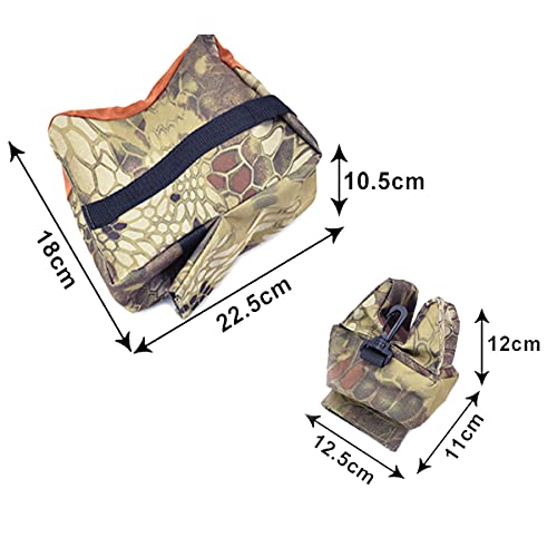 HIMAPETTR Portátil Soportes para Armas Resto Bolsa, Tactics Sacos de Arena, para Rifles/Pistola de Aire Arma Resto Caza Objetivo Tiro Práctica Camuflaje