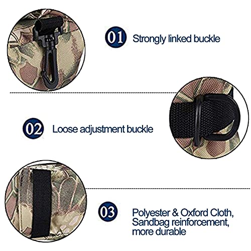 HIMAPETTR Portátil Soportes para Armas Resto Bolsa, Tactics Sacos de Arena, para Rifles/Pistola de Aire Arma Resto Caza Objetivo Tiro Práctica Camuflaje