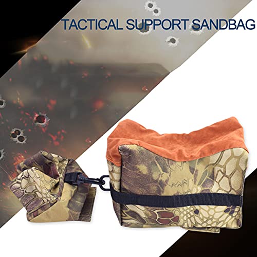 HIMAPETTR Portátil Soportes para Armas Resto Bolsa, Tactics Sacos de Arena, para Rifles/Pistola de Aire Arma Resto Caza Objetivo Tiro Práctica Camuflaje