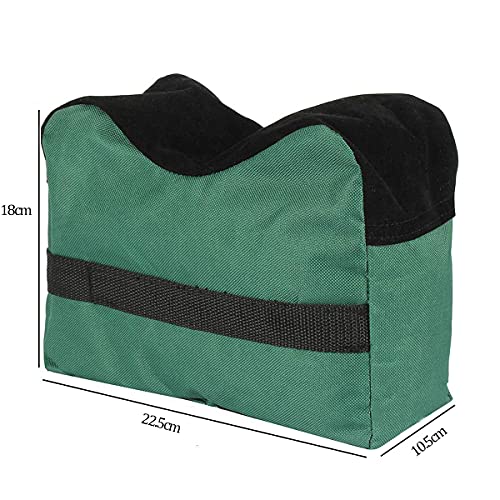 HIMAPETTR Saco Tiro Rifle, Tactics Sacos de Arena, Apoyo de Arma Banco de Tiro Delantero Trasero para la Práctica al Aire Libre de Rifles/Pistola de Aire, Resistencia Agua,Verde
