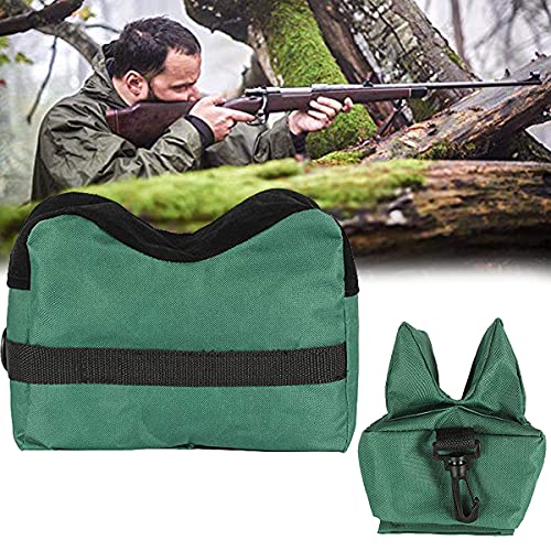 HIMAPETTR Saco Tiro Rifle, Tactics Sacos de Arena, Apoyo de Arma Banco de Tiro Delantero Trasero para la Práctica al Aire Libre de Rifles/Pistola de Aire, Resistencia Agua,Verde