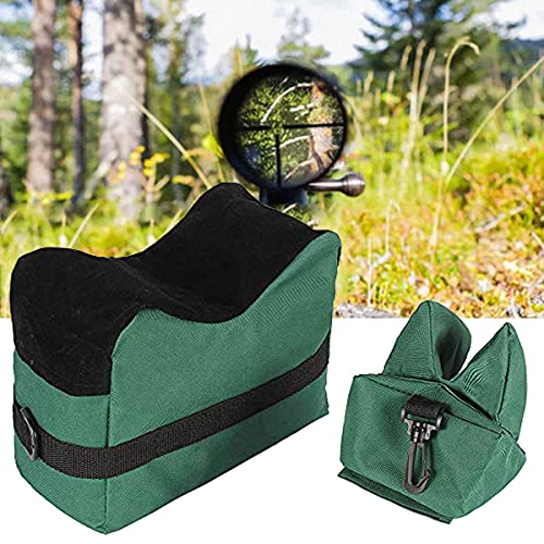 HIMAPETTR Saco Tiro Rifle, Tactics Sacos de Arena, Apoyo de Arma Banco de Tiro Delantero Trasero para la Práctica al Aire Libre de Rifles/Pistola de Aire, Resistencia Agua,Verde