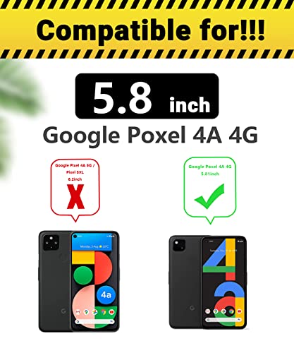 Holidi Funda para Google Pixel 4A 4G, Fundas Google Pixel 4A 4G Libro, Carcasa para Pixel 4A 4G con Soporte Plegable, Ranura para Tarjeta, Cierre Magnético, Tapa con Cover Google Pixel 4A 4G, Negro