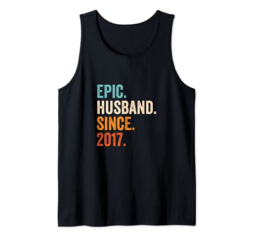 Hombre Epic Husband Since 2017 | 4 aniversario de boda 4 años Camiseta sin Mangas