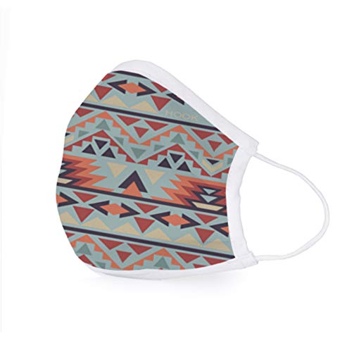HOOK Unisex Antipolvo Reutilizable y Lavable Étnica Azul Con Bandas Elásticas 1 UNIDAD