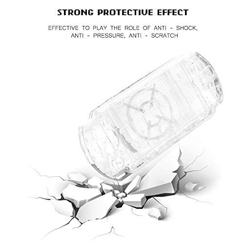 Hopcd Game Shell para PSP 3000, Reemplazo de Carcasa Completa Game Shell Cubierta de Piezas de reparación con Botones Kit de Piezas para Sony PSP 3000((Transparente))