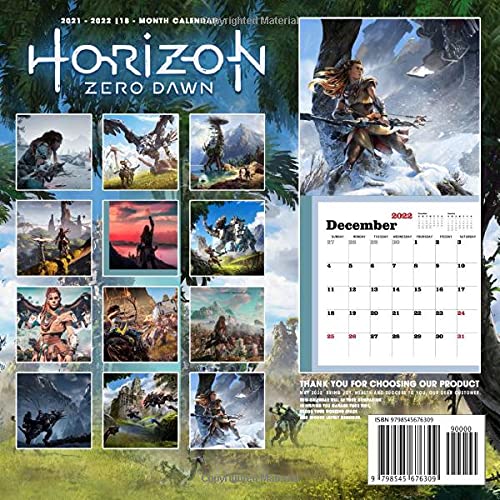 Horizon Zero Dawn Calendar 2022: OFFICIAL games calendar. This incredible cute calendar july 2021 to december 2022 with high quality pictures . Gifts ... way to planning - To do list 18 monthly