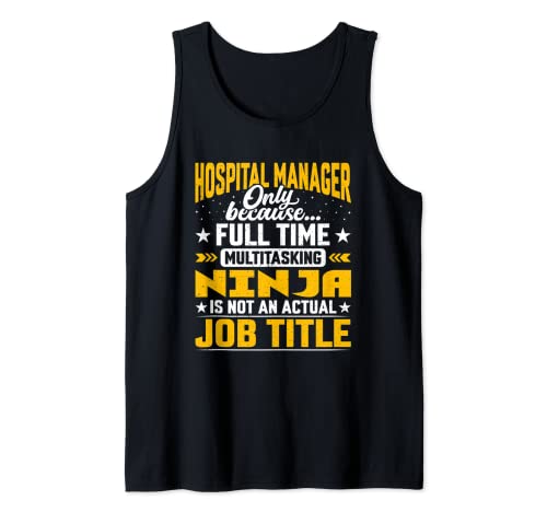 Hospital Manager Job Title - Funny Hospital Director CEO Camiseta sin Mangas