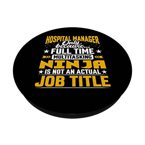 Hospital Manager Job Title - Funny Hospital Director CEO PopSockets PopGrip Intercambiable
