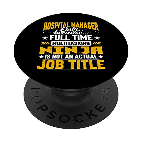 Hospital Manager Job Title - Funny Hospital Director CEO PopSockets PopGrip Intercambiable