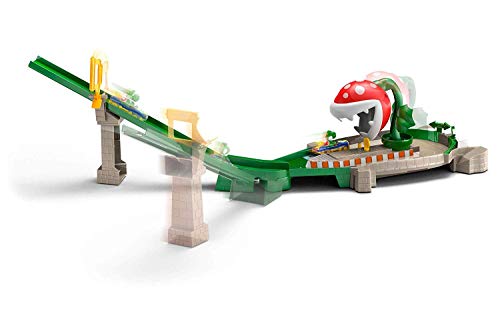 Hot Wheels Mario Kart Piraña, pistas de coches con vehículo para niños + 3 años (Mattel GFY47)