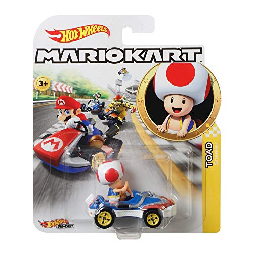 Hot Wheels - Mario Kart, Vehiculos, Toad, Coche de juguete (Mattel GBG30) , color/modelo surtido