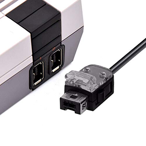 HOUSE COUD Amplio Cable de 2M para el Controlador Nintendo Super NES Classic Mini Edition (2017) y NES Classic Mini Edition (2016) Negro