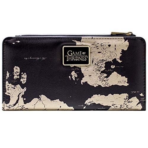 House Stark Game of Thrones Mappa di Westeros Portafoglio Nero