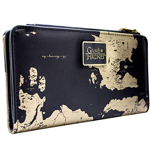 House Stark Game of Thrones Mappa di Westeros Portafoglio Nero