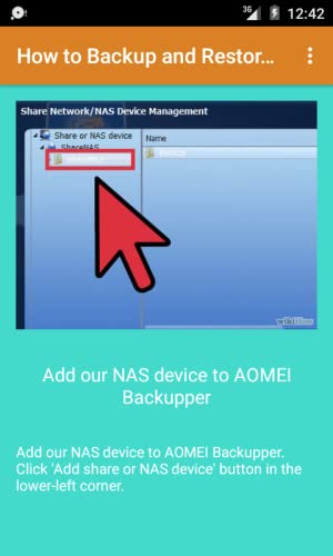 How to Backup and Restore from NAS with AOMEI Backupper