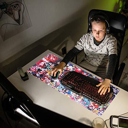 HoYiXi Gaming Alfombrilla de Ratón Mouse Pad Desk Pad Extra Grande Superficie Lisa y Base de Goma Antideslizante Mouse Mat XXL 90 x 40 x 0.3 CM