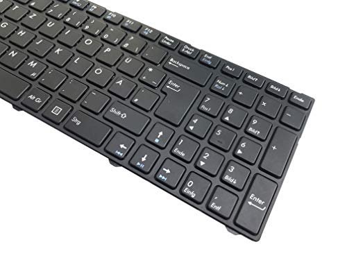 HT-ImEx - Teclado alemán - (versión 1) compatible con Medion Erazer P6681 (MD60598), P6681 (MD60608), P6681 (MD60814), P6689 (MD62500), P6689 (MD60911).