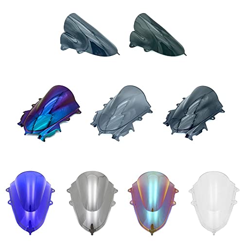 HTKA Moto Parabrisas Motorcycle Windshield Windscreen Deflector Pantalla De Viento Escudo para Yamaha YZF R15 YZFR15 YZF-R15 V3 2017-2021 2020 2019 (Color : B-Multi)