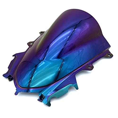 HTKA Moto Parabrisas Motorcycle Windshield Windscreen Deflector Pantalla De Viento Escudo para Yamaha YZF R15 YZFR15 YZF-R15 V3 2017-2021 2020 2019 (Color : B-Multi)