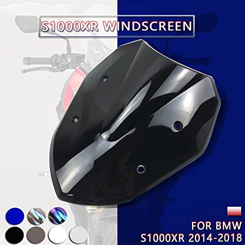 HTKA Moto Parabrisas para BMW S1000XR S 1000XR 2015 2016 2017 2018 2019 2020 Parabrisas De Bicicleta De Motocicleta Parabrisas para S 1000 XR (Color : Clear)