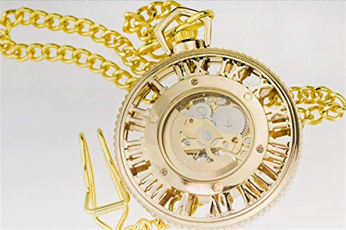 HUAQINEI Reloj de Bolsillo,World Roman Steam Machinery Gear Reloj mecánico automático Anime Reloj de Bolsillo circundante Retro Nostalgia Segundo Elemento (Color:2)