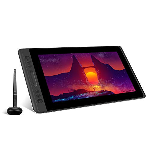 HUION Kamvas Pro 13 Tableta de Dibujo gráfica de Vidrio antideslumbrante Completamente laminada Monitor de Dibujo sRGB al 120% Stylus sin batería 8192 Niveles Función de inclinación 13.3 ''