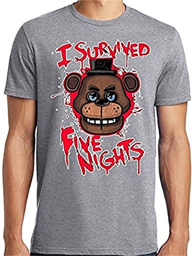 HUSHUANG FNAF I Survived Five Nights at Freddy'S Adult T-Shirt Men T-Shirt zSErTM_234