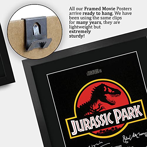 HWC Trading Jurassic Park A3 Enmarcado Regalo De Visualización De Fotos De Impresión De Imagen Impresa Autógrafo Firmado por Los Aficionados Al Cine