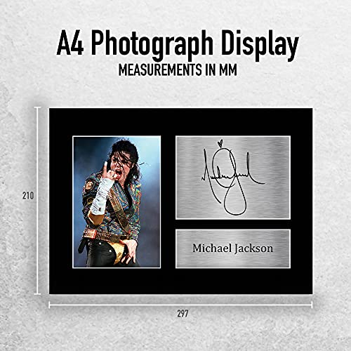HWC Trading Michael Jackson A4 Sin Marco Regalo De Visualización De Fotos De Impresión De Imagen Impresa Autógrafo Firmado por Aficionados A La Música