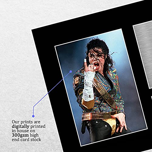 HWC Trading Michael Jackson A4 Sin Marco Regalo De Visualización De Fotos De Impresión De Imagen Impresa Autógrafo Firmado por Aficionados A La Música 