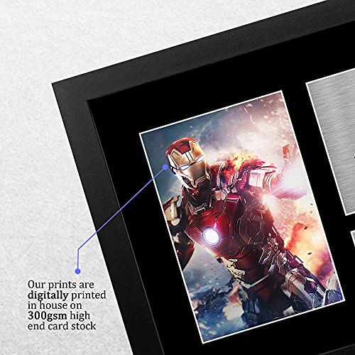 HWC Trading Robert Downey Jr A4 Enmarcado Regalo De Visualización De Fotos De Impresión De Imagen Impresa Autógrafo Firmado por Iron Man The Avengers Los Aficionados Al Cine