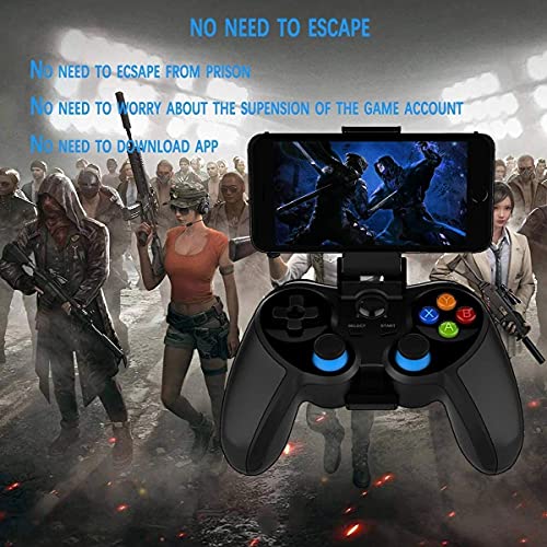HYMKL Controlador de juegos móvil, Gamepad Bluetooth, Joystick para juegos adecuado para/Android/PC/TV Box, para la mayoría de los juegos populares Grip