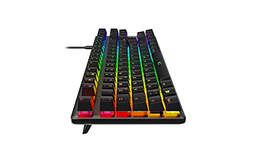 HyperX HX-KB7RDX-DE Alloy Origins Core, Teclado mecánico para Juegos RGB, Tenkeyless, interruptores HyperX Red (QWERTZ), Negro