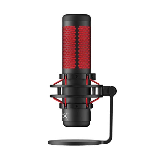 HyperX QuadCast Table Microphone Negro, Rojo - Micrófono (Table Microphone, -36 dB, 20-20000 Hz, 16 bit, 48 kHz, Alámbrico)