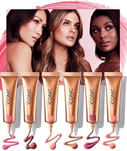 ICONIC London Blush Líquido para Mejillas y Labios 12.5ml, Berry Boom