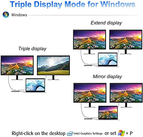 ICZI USB C Hub 10 en 1 Adaptador USB C Dual HDMI 4K@60Hz, 4 USB, RJ45 Ethernet, Lector SD/TF, USB-C Power Delivery Docking Station para Macbook Pro etc(Thunderbolt 3)