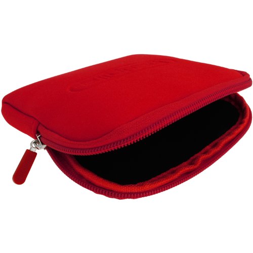 iGadgitz U2708 - Neopreno Funda Carcasa Bolsa del Recorrido Case Cover Compatible con Nintendo 2DS - Rojo
