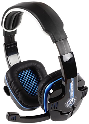 Indeca HS287 Binaural Diadema Negro, Azul Auricular con micrófono - Auriculares con micrófono (PC/Juegos, Binaural, Diadema, Negro, Azul, PS3/PC/Xbox, Alámbrico)