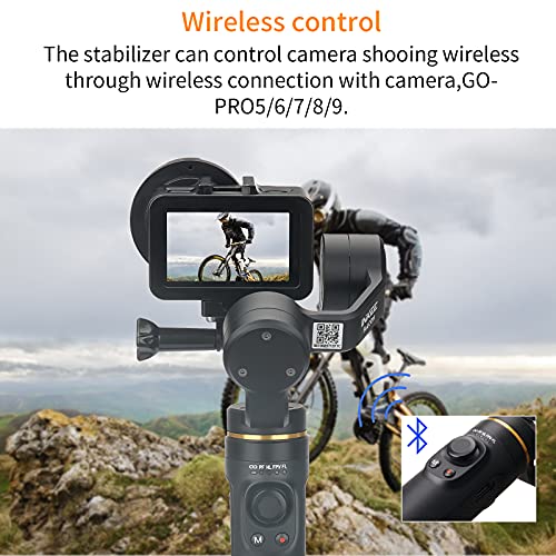 INKEE Falcon Gimbal Stabilizer Control inalámbrico, estabilizador de cámara de Mano de 3 Ejes Compatible con GoPro Hero 9, 8, 7, 6, 5, OSMO Action, Otras cámaras de acción batería de 9 h de duración