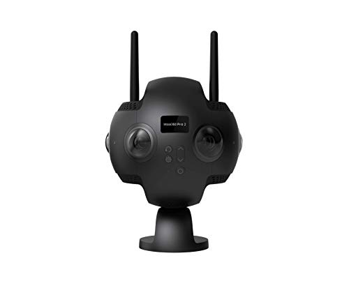 Insta360 Pro 2 - Cámara 3D 8K Profesional con 6 Lentes Independientes F/2.4 de Alta Definición Hd, Grabación de Video 360° Hasta 8K, Foto 3D 360° a 60 Megapíxeles, Raw, HDR, Conexión Wi-Fi, Negro