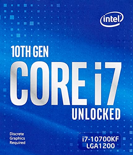 Intel Core i7-10700KF - Procesador (3,80 GHz; Casquillo LGA1200; Caja de 125 W)