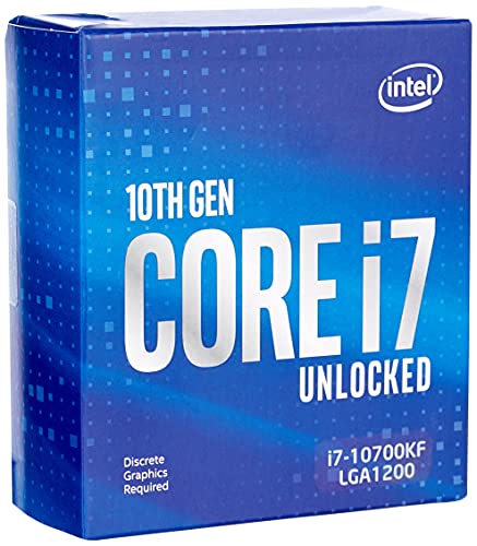 Intel Core i7-10700KF - Procesador (3,80 GHz; Casquillo LGA1200; Caja de 125 W)