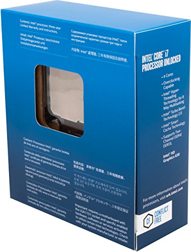 Intel Core i7-7700K - Procesador con tecnología Kaby Lake (Socket LGA1151, Frecuencia 4.2 GHz, Turbo 4.5 GHz, 4 Núcleos, 8, Subprocesos, Intel HD Graphics 630)