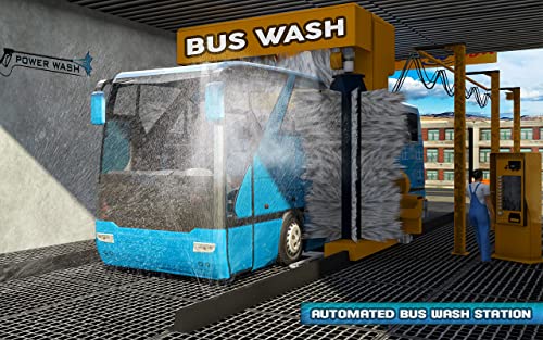 Inteligente Autobús Lavar Servicio 2019: Gasolinera Estacionamiento Y Conducción Simulador Juegos Gratis para niños